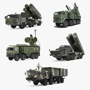 russian missile systems rigged 3D model
