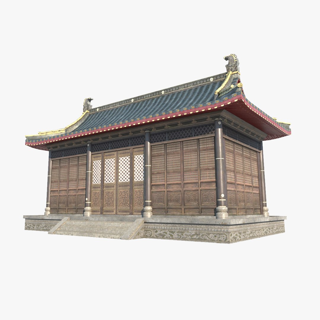 Ancient Asian Architecture Wing Room 3D - TurboSquid 2059586