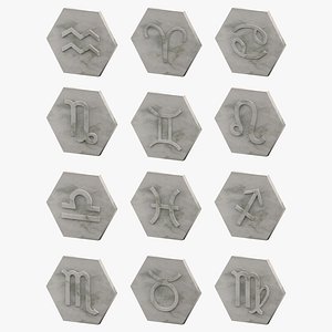 decor zodiac signs 3D model