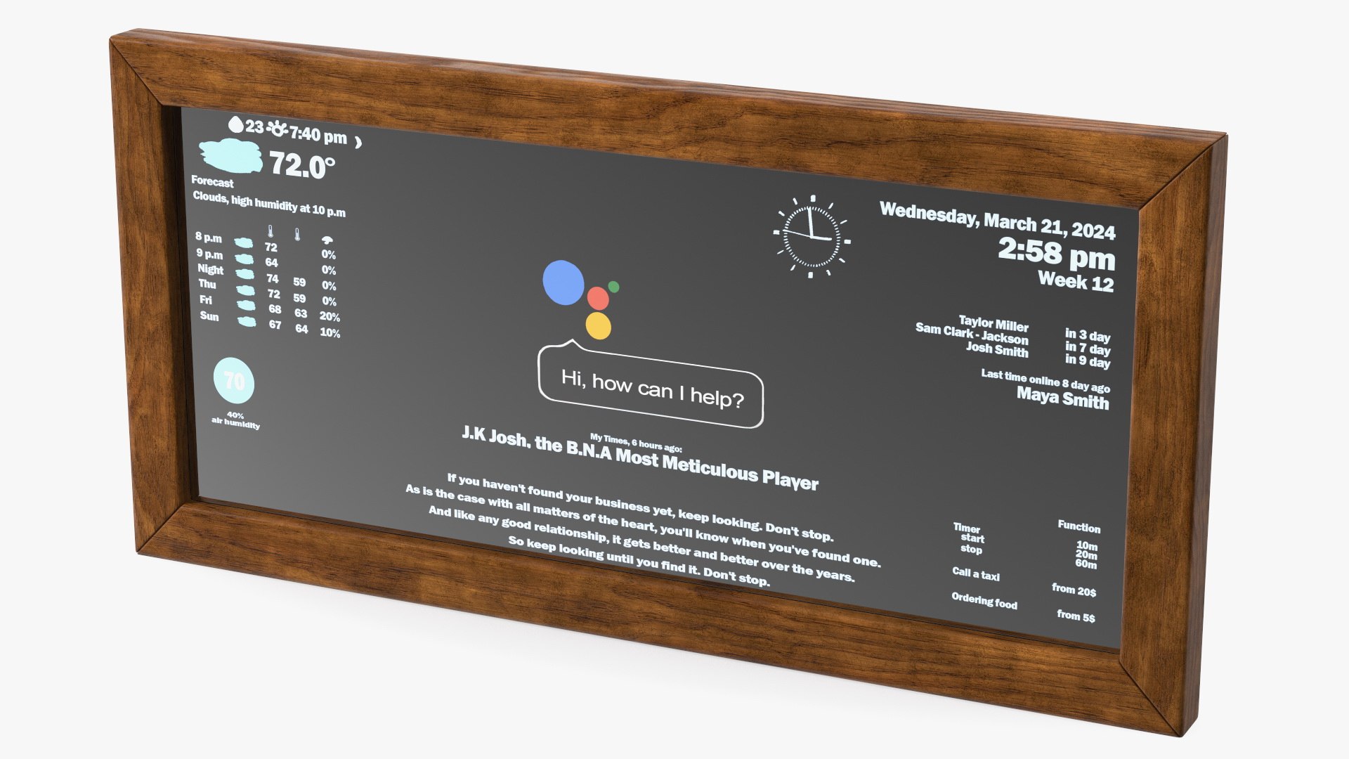 Home Smart Mirror 3D model preview