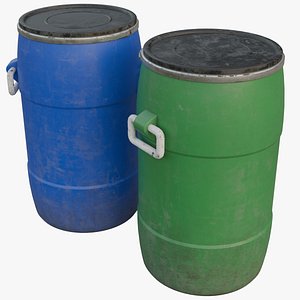 Plastic Barrel 1B 3D model