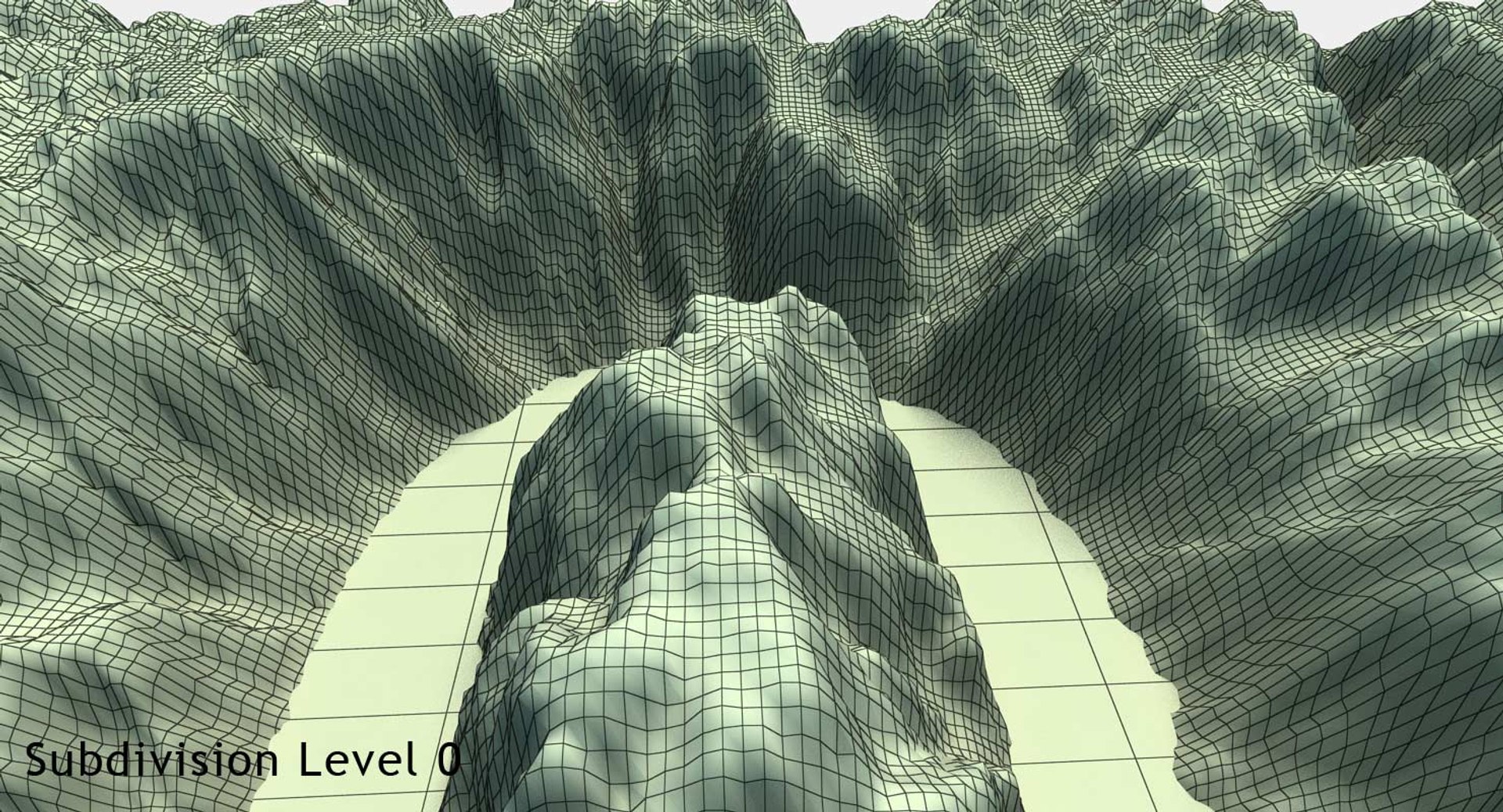 3d Mountain Range River Terrain Model