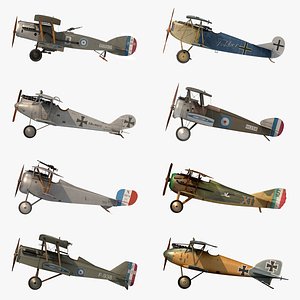 3D WW1 Fighters Bundle