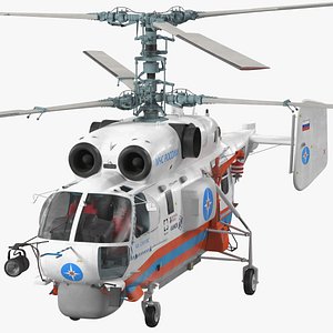 卡莫夫KA32俄罗斯EMERCOM直升机操纵3D模型