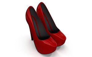 Red glossi High heel pump