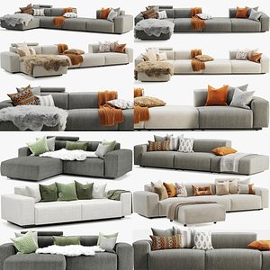 Vitra Soft Modular Sofa Collection 3D