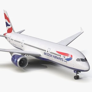 Boeing 787-3 British Airways 3D Model