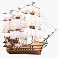 Detailed Sailing Ship