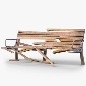 3D Old Bench 03 GameReady LODs