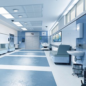 3D Hospital Hallway