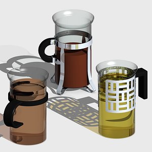 tea cups 3d 3ds