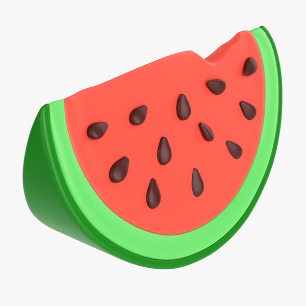 3D Stylized watermelon slice model