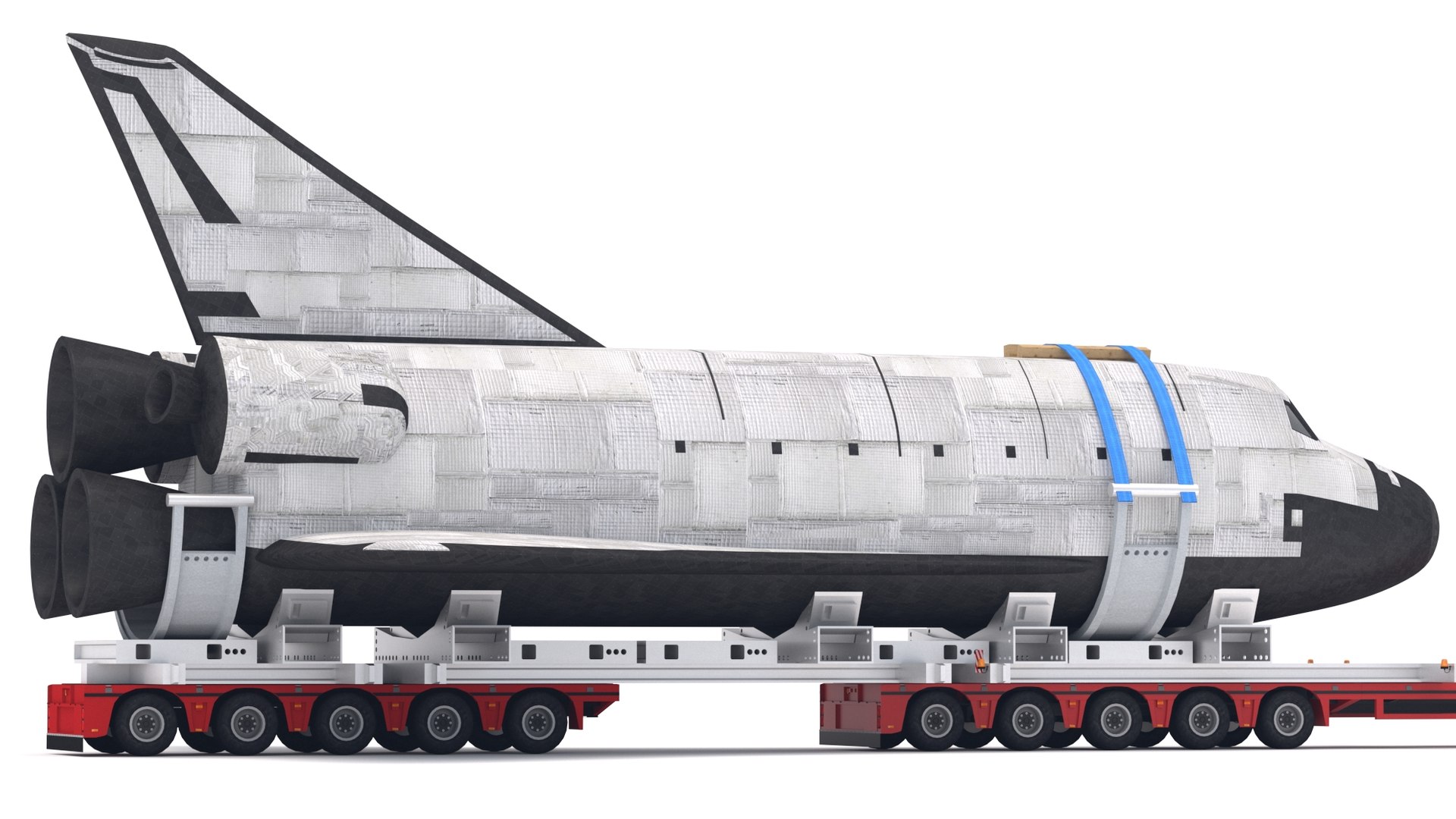 3D Volvo Fh16 2021 And Lowboy Trailer With Space Shuttle - TurboSquid ...