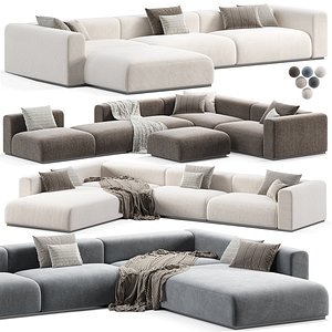 Mahe Sectional sofa by Braid 3D model