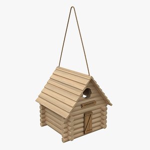 Log Cabin Birdhouse 3D model