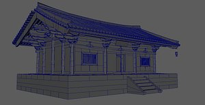 Bong jeong sa Temple Architectural modeling in Korea 3D model