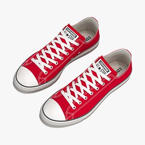 Chuck Taylor All Star Classic Low Top Red 3D model