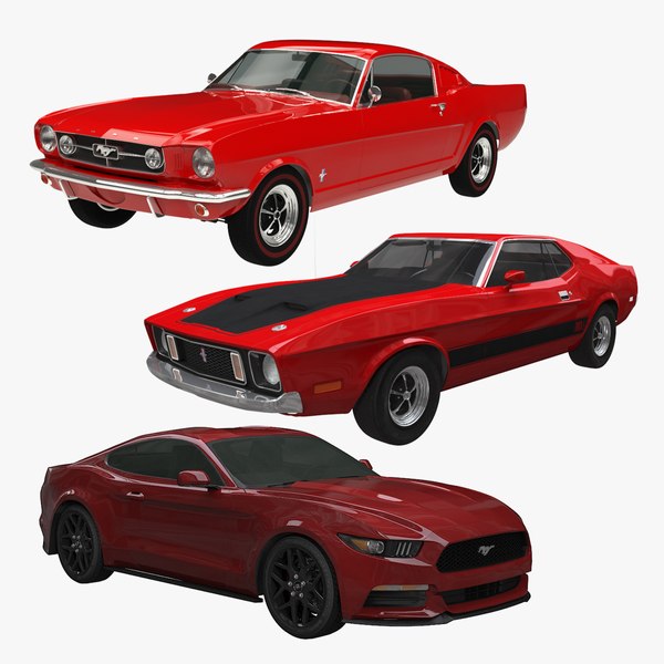 3D Ford Mustang Fastback Collection 1965 - 2017