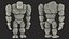 Personaggio dei cartoni animati del Golem di pietra marrone attrezzato per Maya