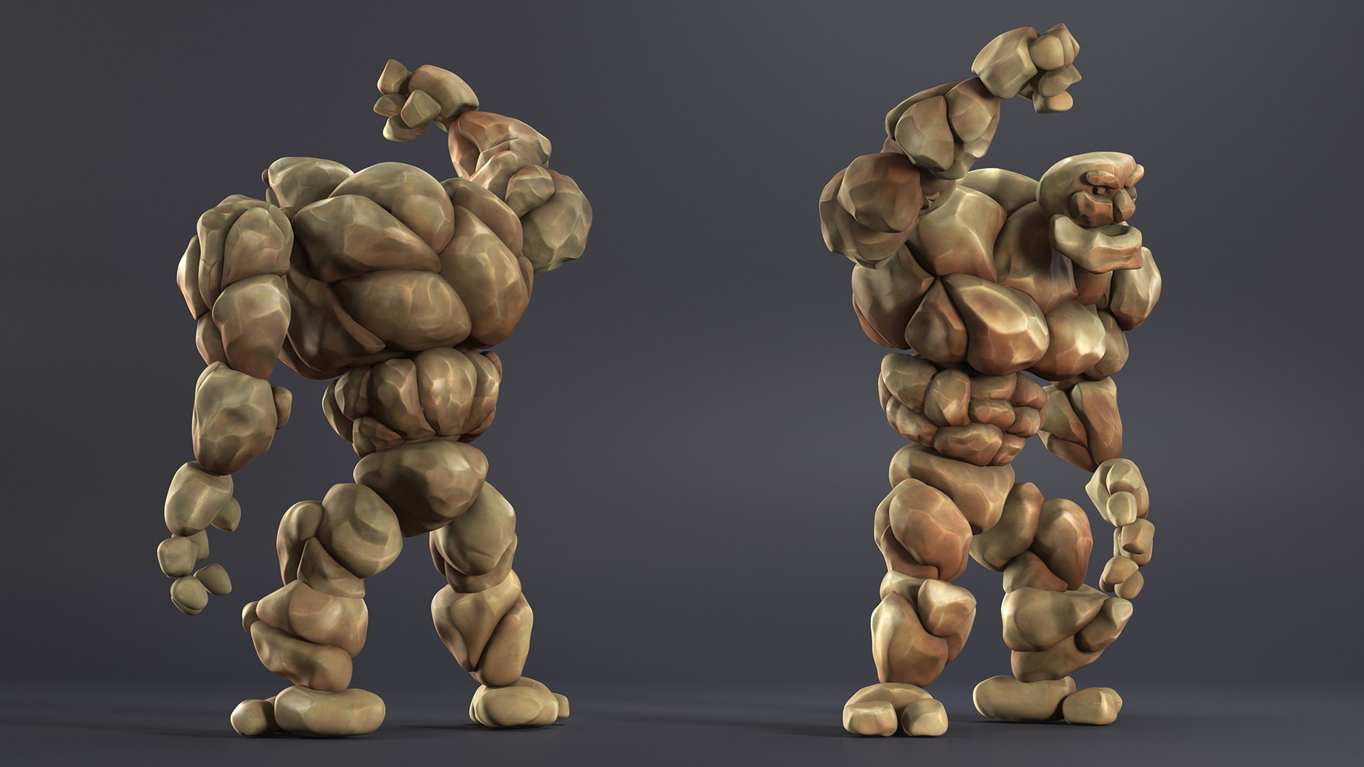 Stone Golem Cartoon Character Brown Rigged for Maya 3D model https://p.turbosquid.com/ts-thumb/kO/uCLVpA/WB/stonegolemcartooncharacterbrownriggedformaya3dsmodel028/jpg/1665414092/1920x1080/fit_q87/b0a016774d2e66d46f5613070dd3f0e6c99372da/stonegolemcartooncharacterbrownriggedformaya3dsmodel028.jpg