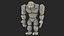 Personaggio dei cartoni animati del Golem di pietra marrone attrezzato per Maya