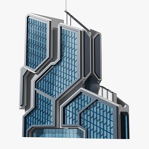 Futuristic Scientific Building 3D