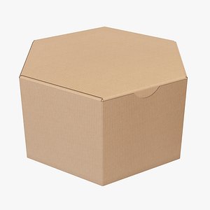 3D packaging corrugated cardboard model