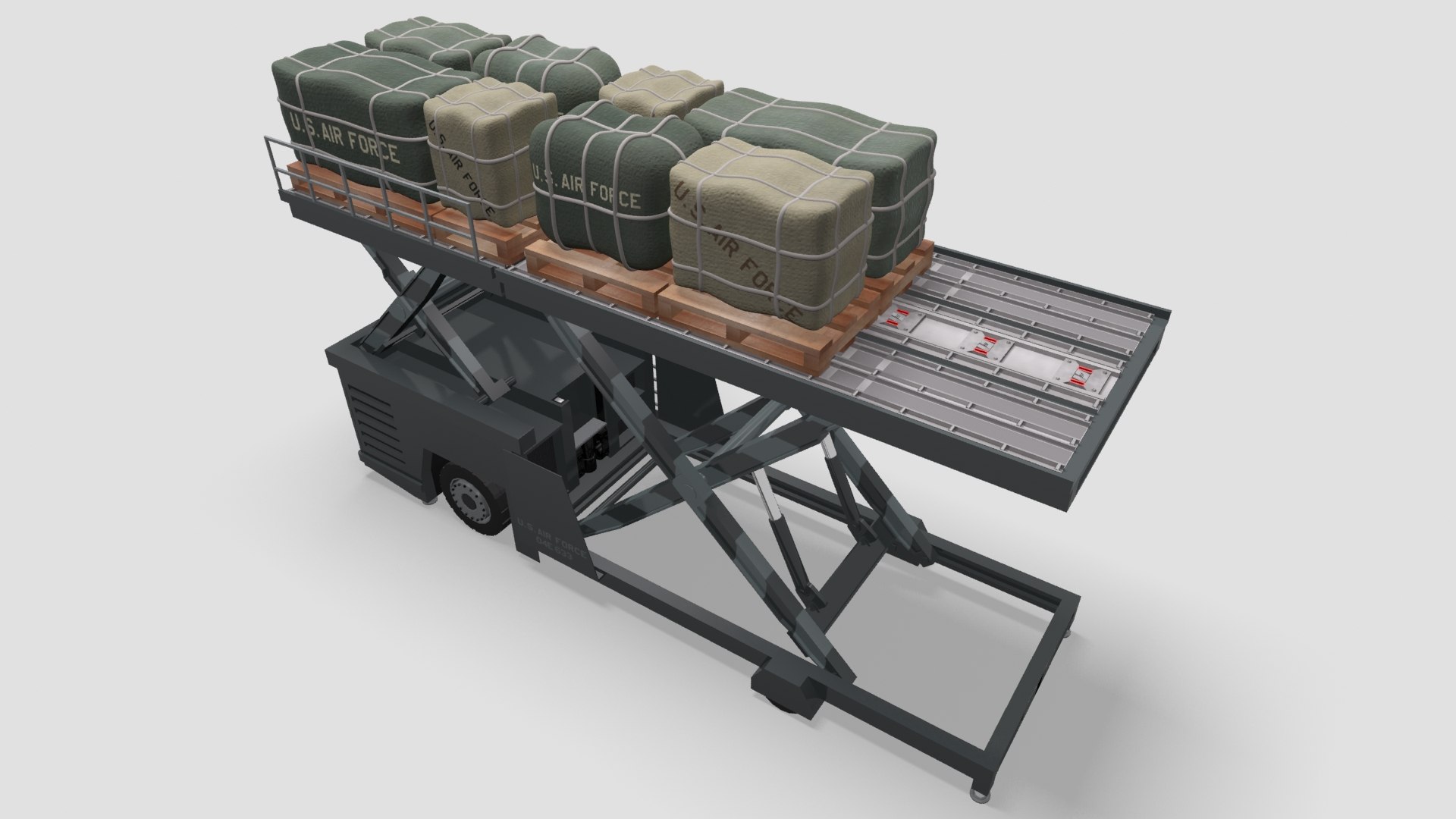 3D Model Military Aircraft Loader - TurboSquid 1472126