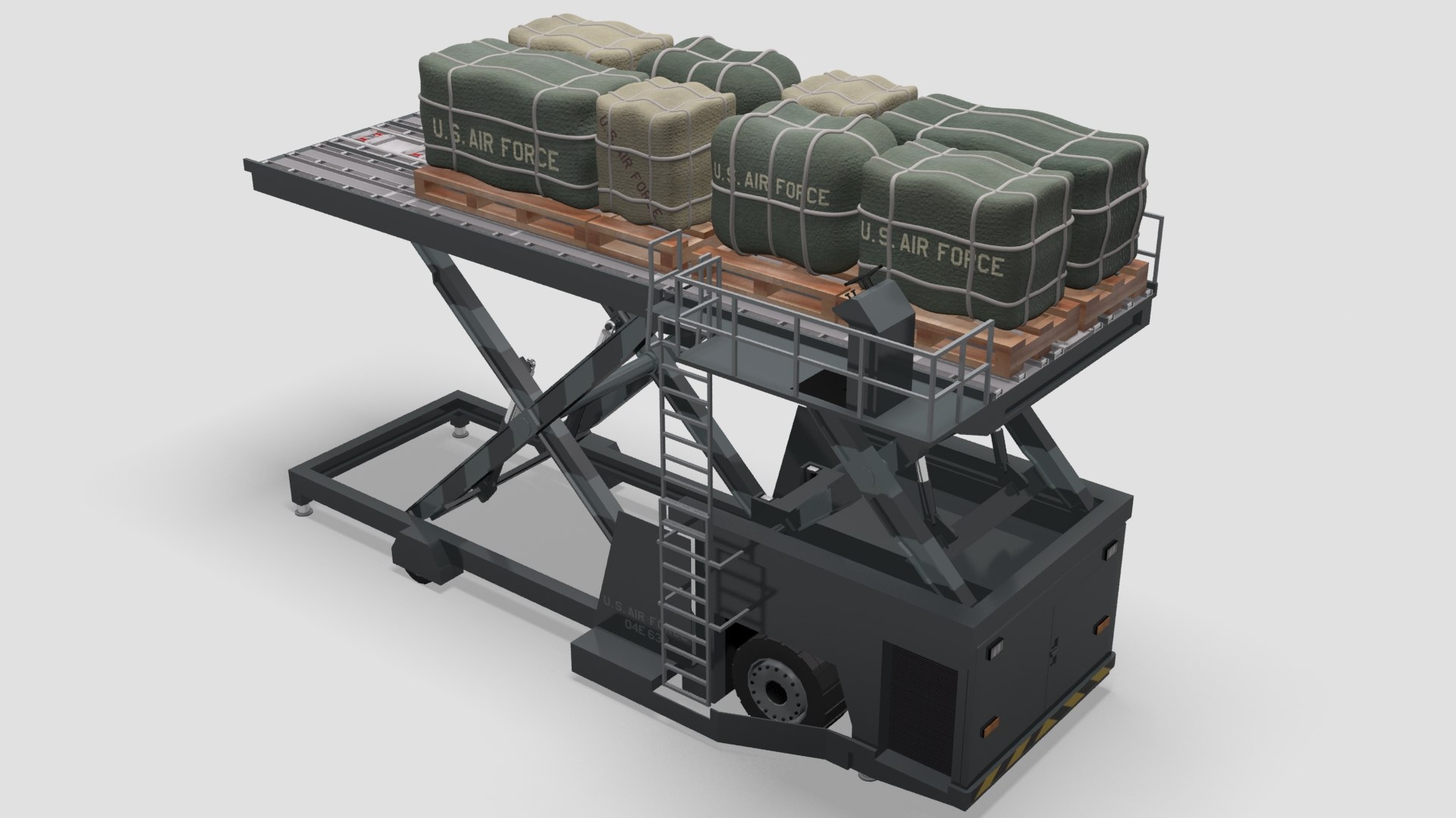 3D Model Military Aircraft Loader - TurboSquid 1472126