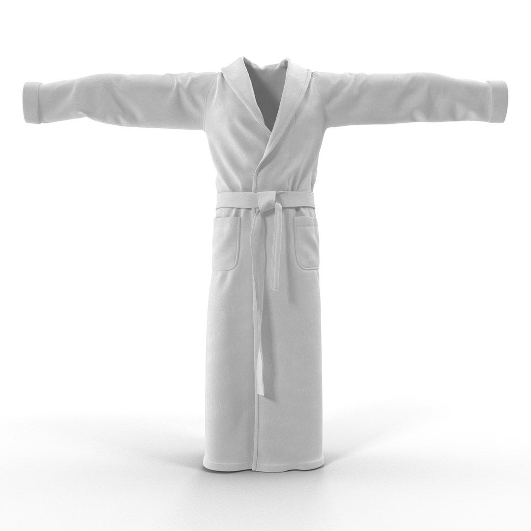 Bathrobe T-Pose 3D model preview