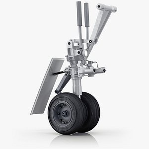 landing gear medium airplane 3D model