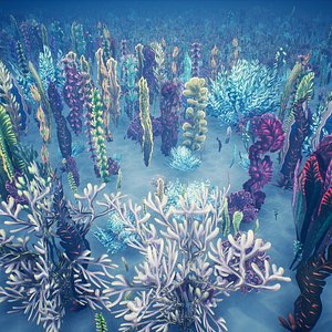 stylized seaweeds 3D