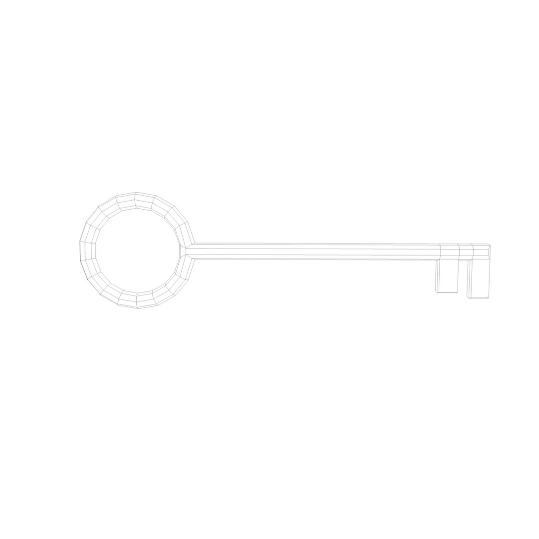 Old Rusty Medieval Key 3d C4d