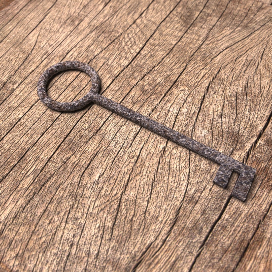 Old Rusty Medieval Key 3d C4d