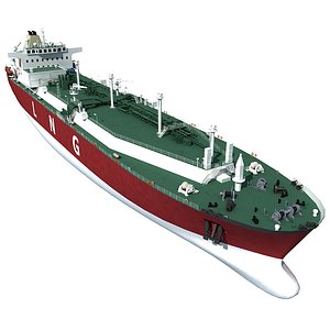 3D lng tanker ship