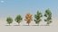 200 Low Poly Trees 3D model