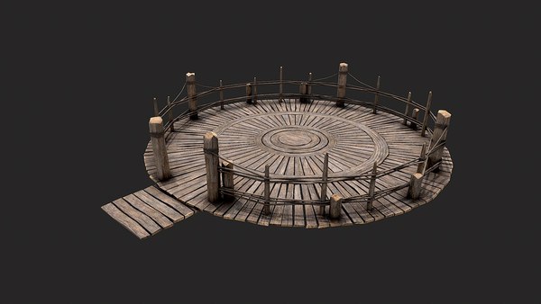 modelo 3d Plataforma circular de madera medieval Arena 4 - TurboSquid ...