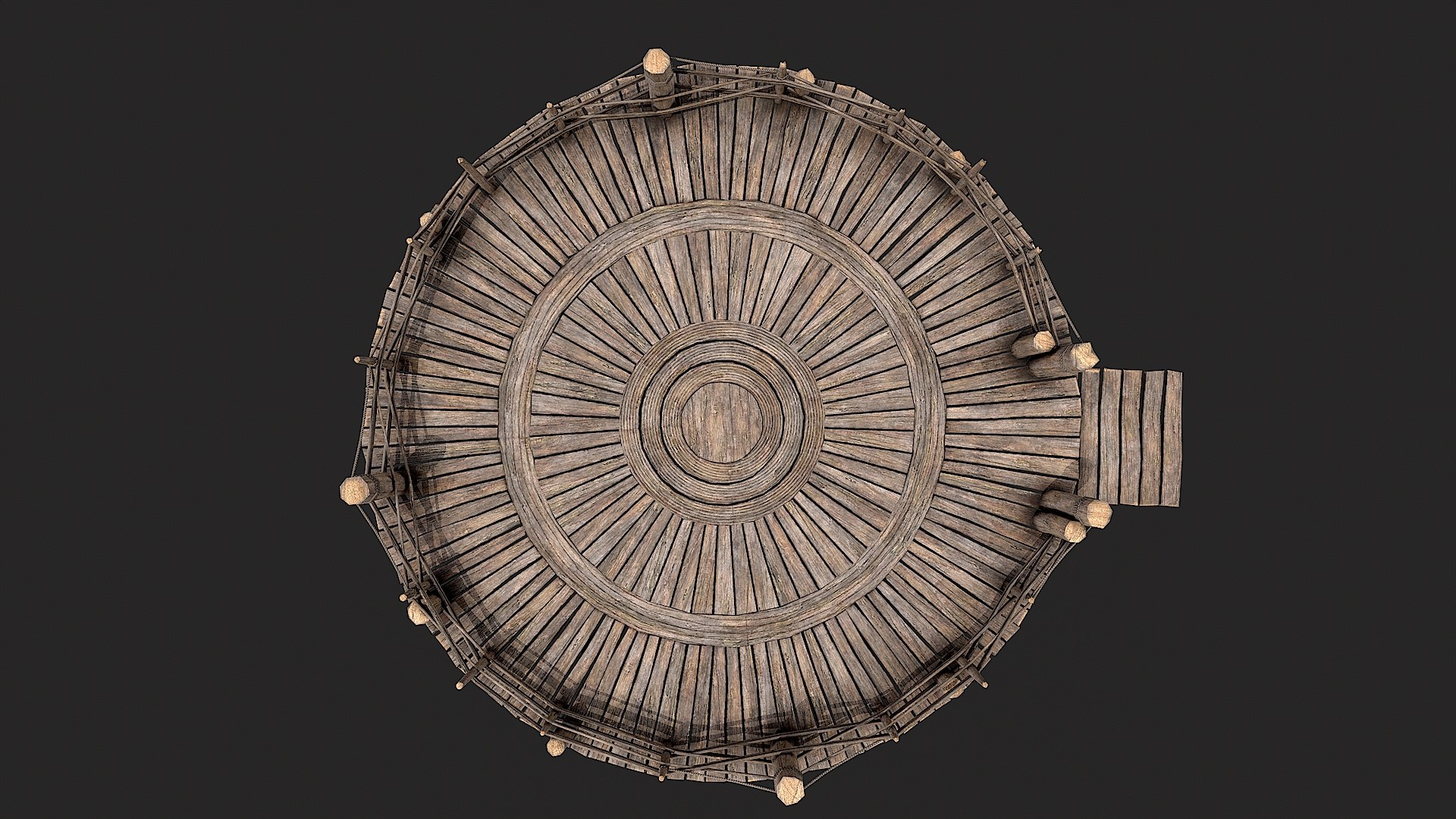 3D Medieval Wooden Circular Platform Arena 4 - TurboSquid 2360323