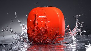 Animated liquid water splash simulation