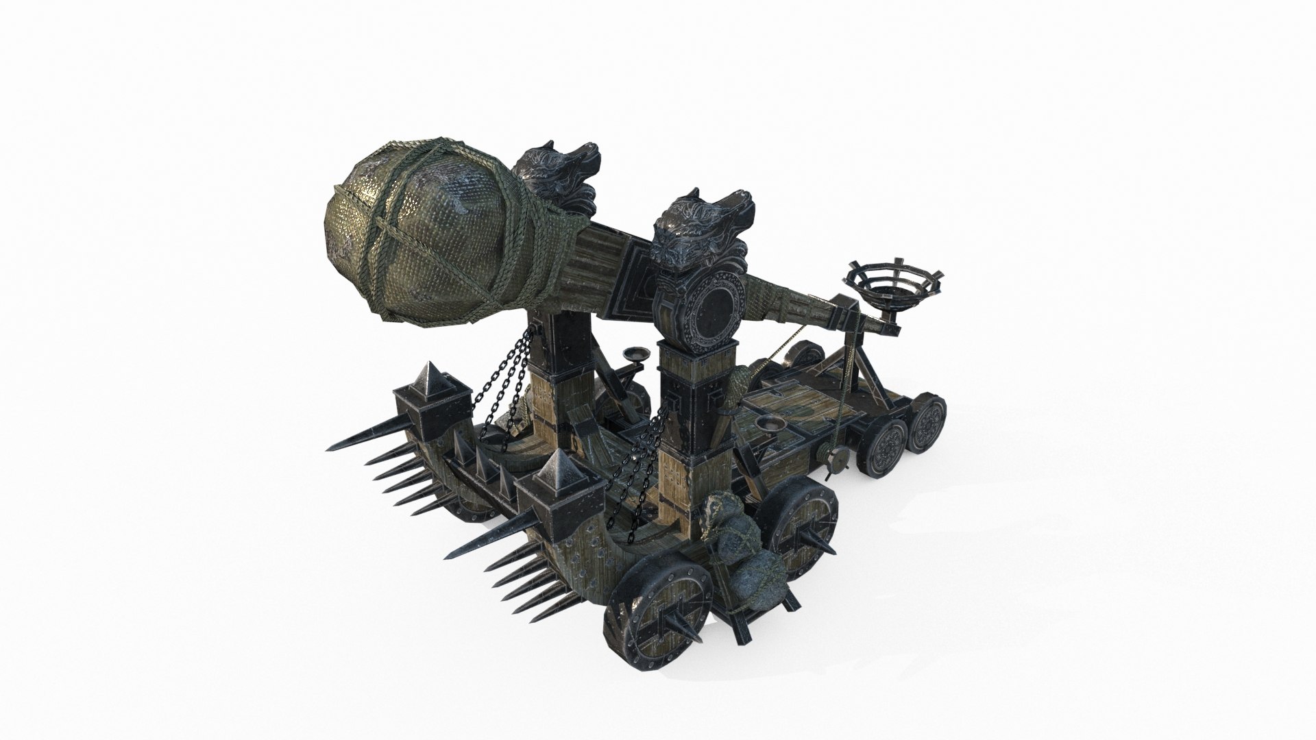 3D Model Ancient Weapon Catapult - TurboSquid 2036942