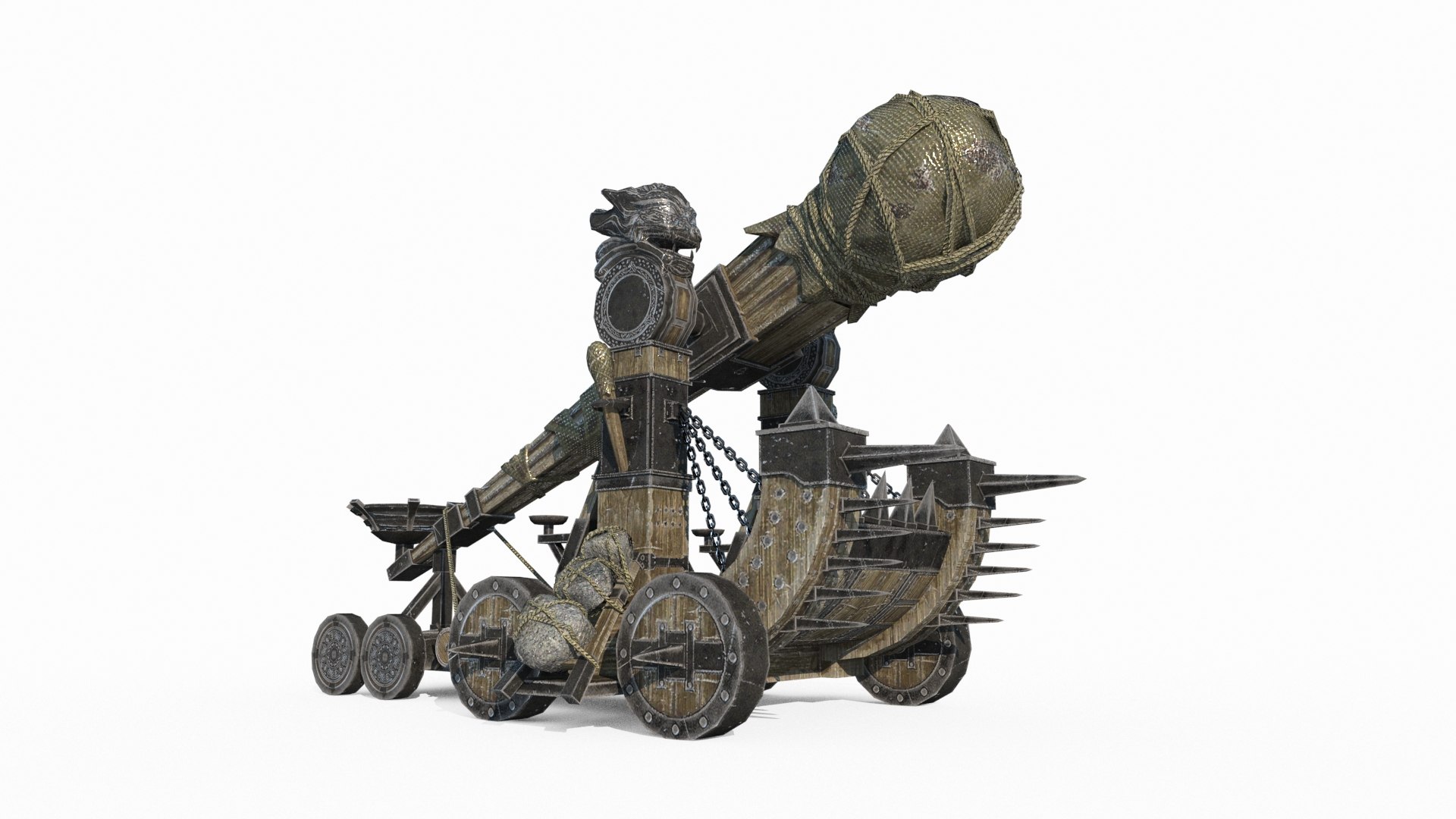 3D Model Ancient Weapon Catapult - TurboSquid 2036942