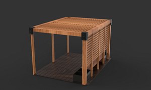 Terrace pergola 3D model 3D model