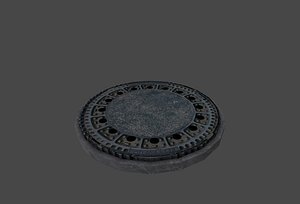3d model manhole hole