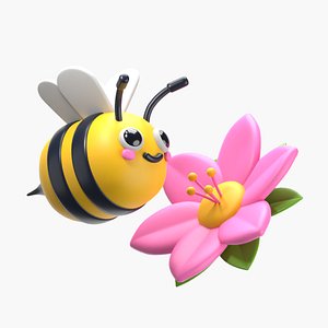 Bee 3D Illustration 3D model