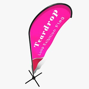 Animated Exhibition Flag-Teardrop