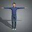 マイケル・ホールキャラクター3Dモデル ローポリ3Dモデル