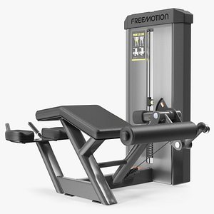 Prone Leg Curl Trainer Grey Frame 3D