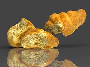 3D Croissant half model