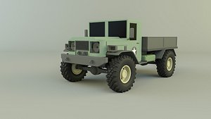 3D military pickup vehicle model