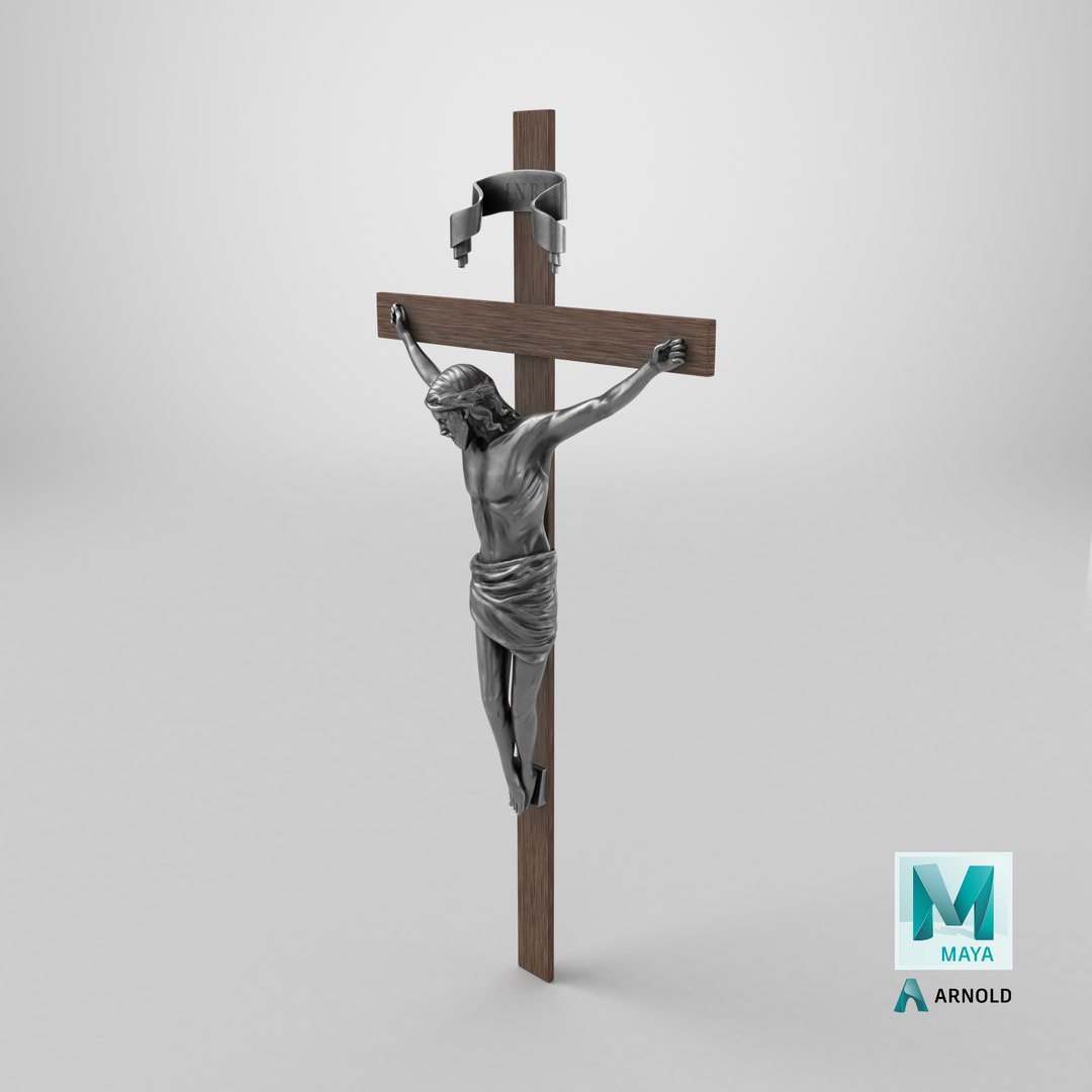 Religious Crucifix Jesus on Cross Silver 3D model https://p.turbosquid.com/ts-thumb/kP/h3aGSm/YR/stemcell_maya_arnold_render/png/1785244979/1920x1080/fit_q87/de903c862bffffc76b39669b11746ecd609da5b6/stemcell_maya_arnold_render.jpg